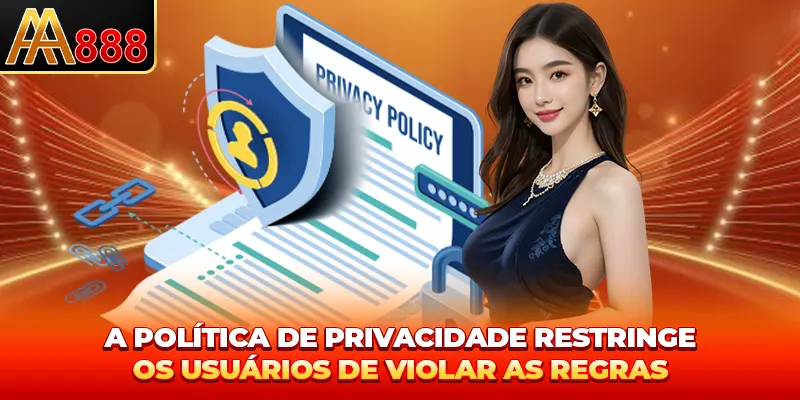 A política de privacidade restringe os usuários de violar as regras A política de privacidade restringe os usuários de violar as regras